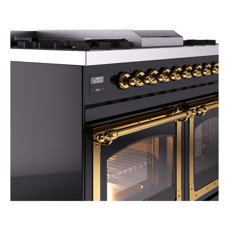 Nostalgie II Noblesse 40 inch Dual Fuel Range with 6 Burners UND40FNMPBKG