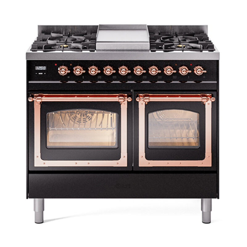 Nostalgie II Noblesse 40 inch Dual Fuel Range with 6 Burners UND40FNMPBKP