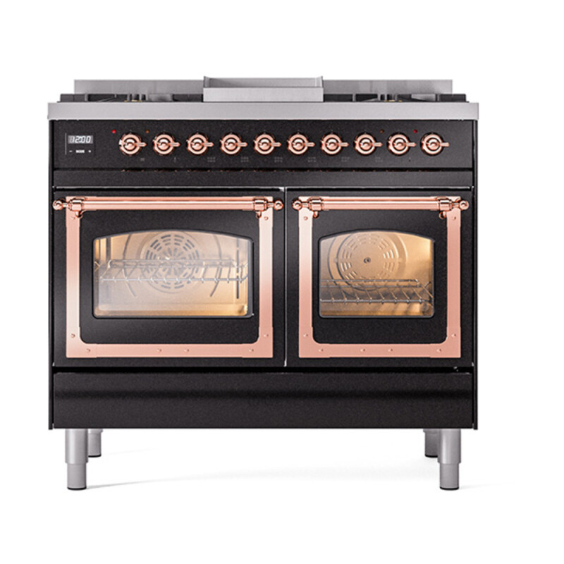 Nostalgie II Noblesse 40 inch Dual Fuel Range with 6 Burners UND40FNMPBKP