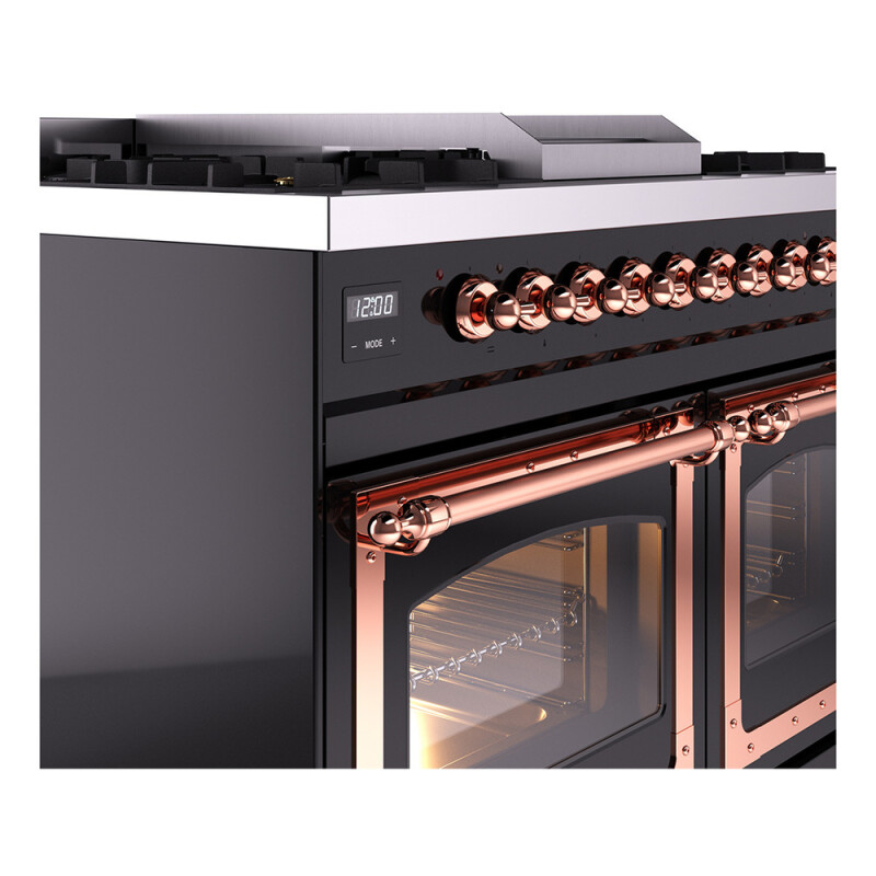 Nostalgie II Noblesse 40 inch Dual Fuel Range with 6 Burners UND40FNMPBKPLP