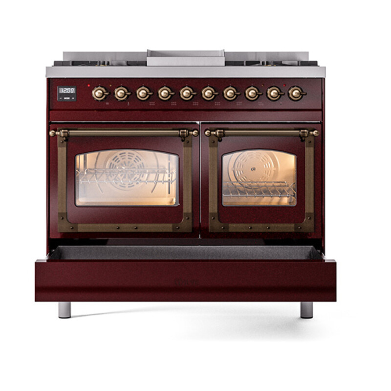 Nostalgie II Noblesse 40 inch Dual Fuel Range with 6 Burners UND40FNMPBUBLP