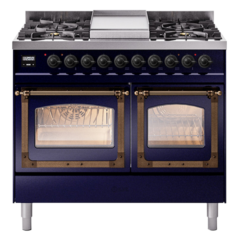 Nostalgie II Noblesse 40 inch Dual Fuel Range with 6 Burners UND40FNMPMBB