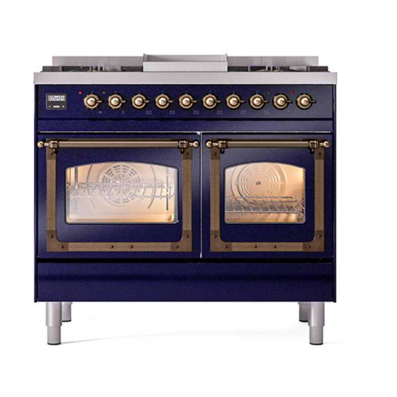 Nostalgie II Noblesse 40 inch Dual Fuel Range with 6 Burners UND40FNMPMBBLP