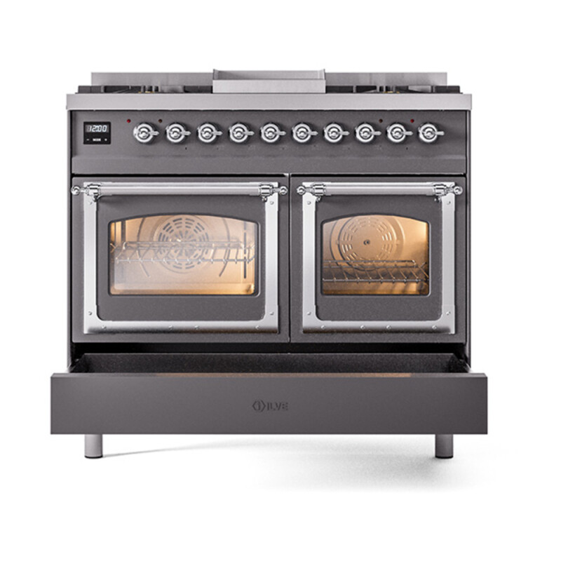 Nostalgie II Noblesse 40 inch Dual Fuel Range with 6 Burners UND40FNMPMGC