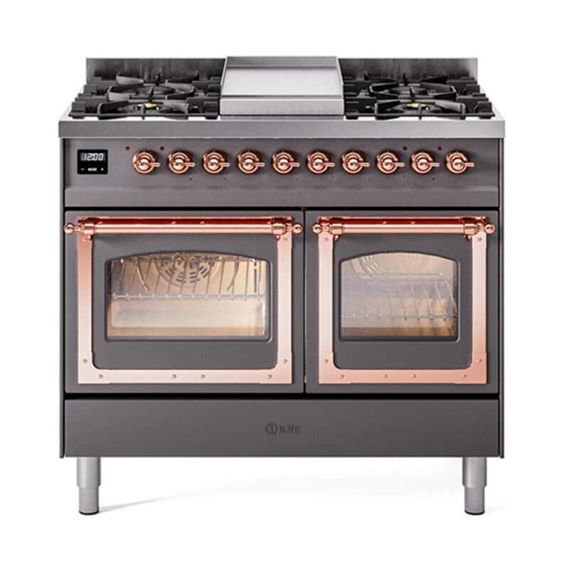 Nostalgie II Noblesse 40 inch Dual Fuel Range with 6 Burners UND40FNMPMGPLP