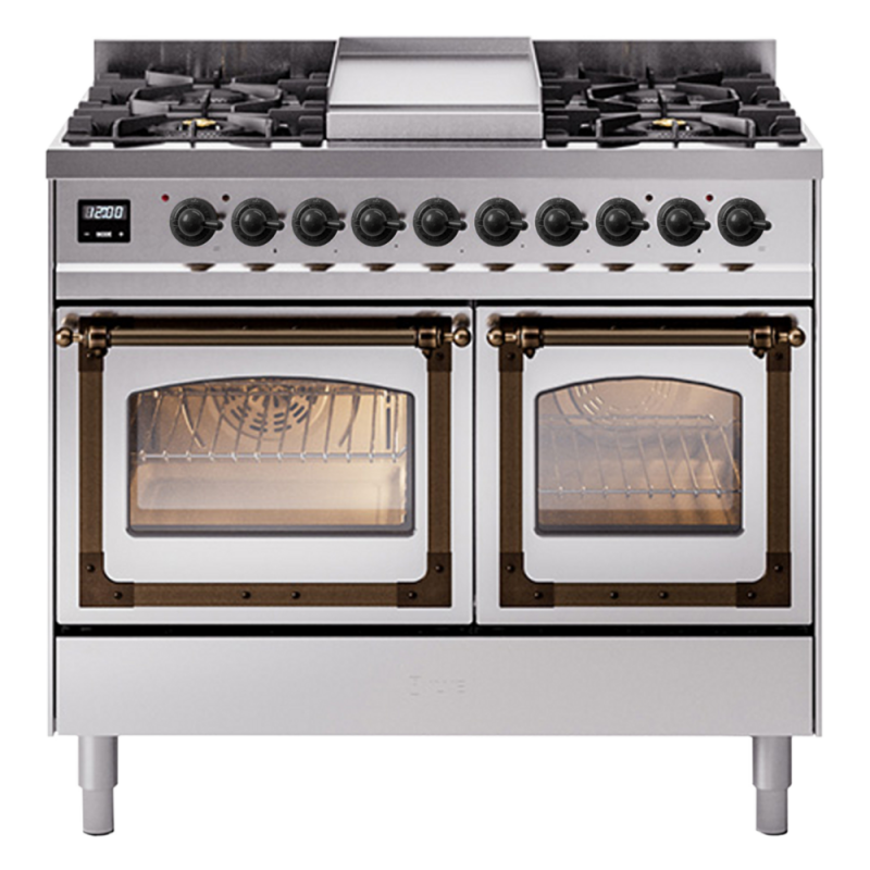 Nostalgie II Noblesse 40 inch Dual Fuel Range with 6 Burners UND40FNMPSSBLP