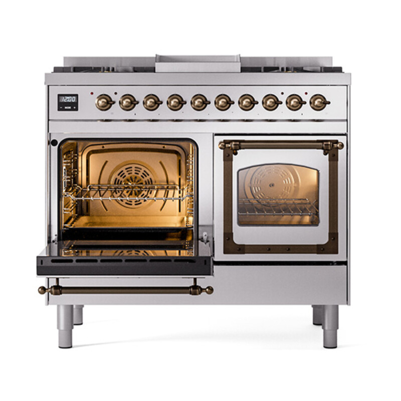 Nostalgie II Noblesse 40 inch Dual Fuel Range with 6 Burners UND40FNMPSSBLP