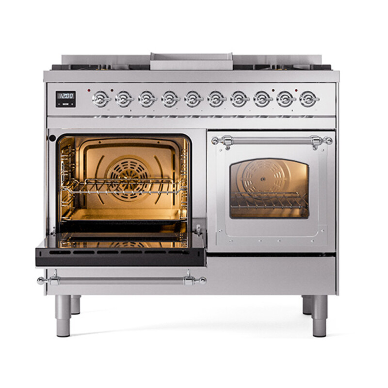 Nostalgie II Noblesse 40 inch Dual Fuel Range with 6 Burners UND40FNMPSSCLP