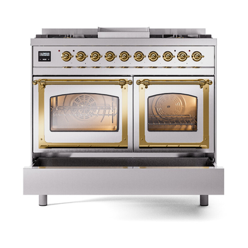 Nostalgie II Noblesse 40 inch Dual Fuel Range with 6 Burners UND40FNMPSSGLP