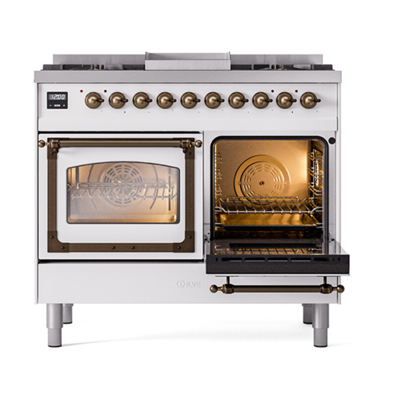 Nostalgie II Noblesse 40 inch Dual Fuel Range with 6 Burners UND40FNMPWHB