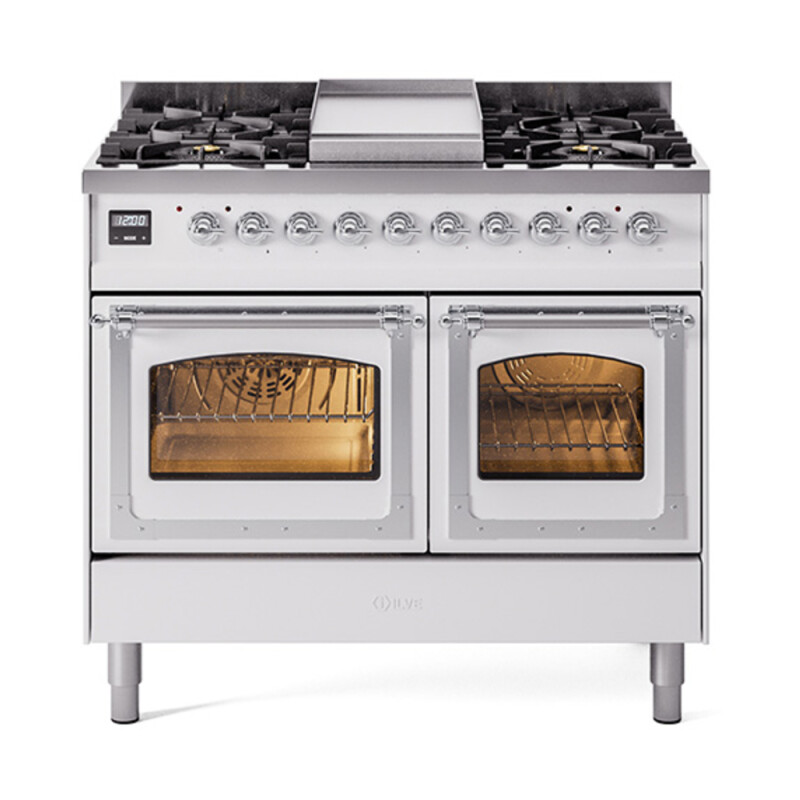 Nostalgie II Noblesse 40 inch Dual Fuel Range with 6 Burners UND40FNMPWHC