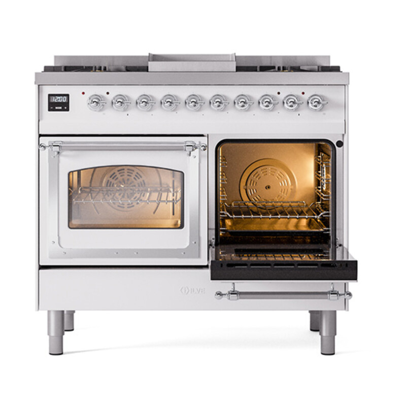 Nostalgie II Noblesse 40 inch Dual Fuel Range with 6 Burners UND40FNMPWHC