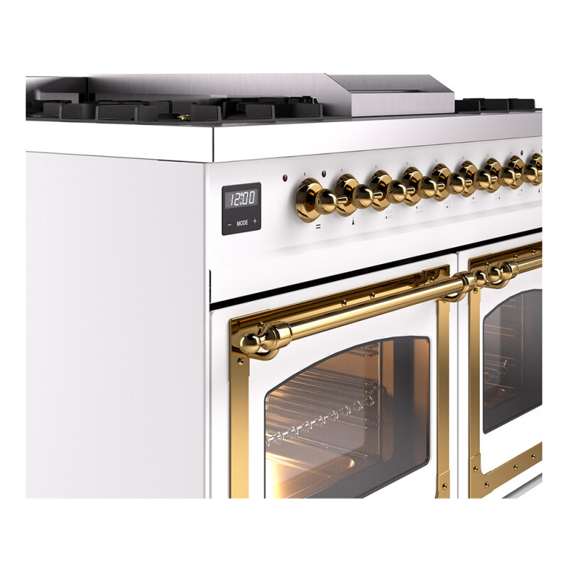 Nostalgie II Noblesse 40 inch Dual Fuel Range with 6 Burners UND40FNMPWHG