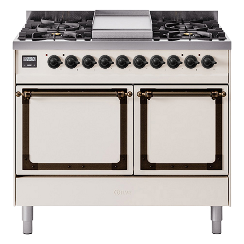 Nostalgie II Noblesse 40 inch Dual Fuel Range with 6 Burners UND40FQNMPAWB