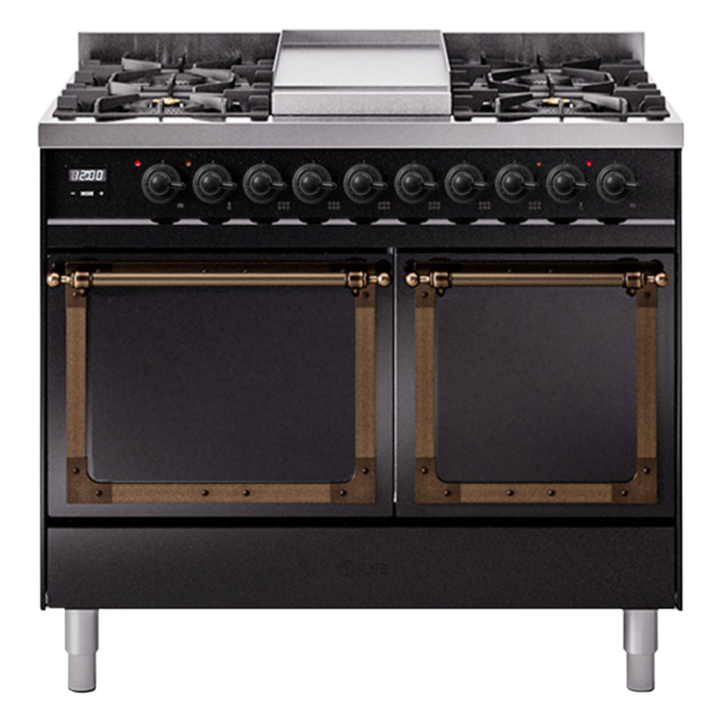 Nostalgie II Noblesse 40 inch Dual Fuel Range with 6 Burners UND40FQNMPBKB