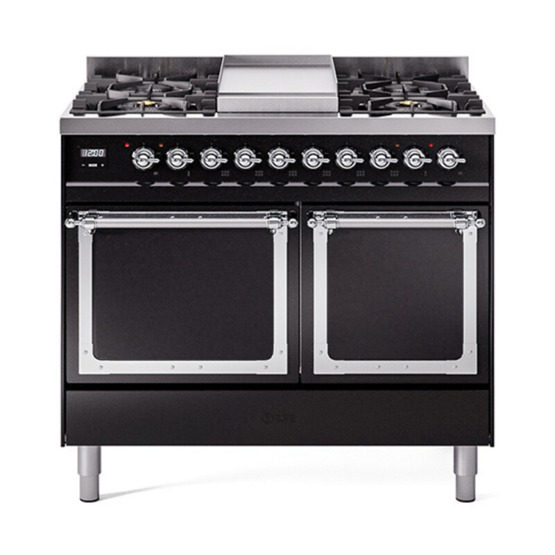 Nostalgie II Noblesse 40 inch Dual Fuel Range with 6 Burners UND40FQNMPBKC