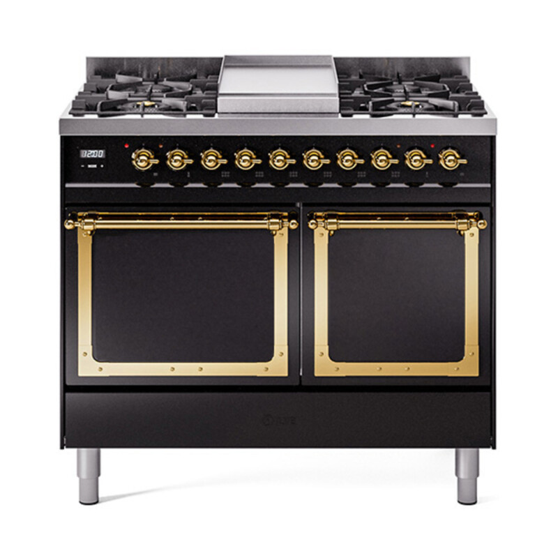 Nostalgie II Noblesse 40 inch Dual Fuel Range with 6 Burners UND40FQNMPBKGLP