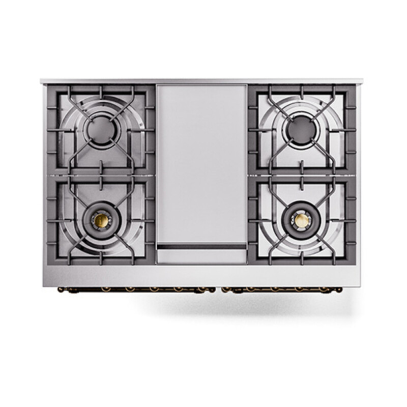 Nostalgie II Noblesse 40″ Dual Fuel Range (Natural Gas, Solid Door, Graphite Matte, Burnished) UND40FQNMPMGB