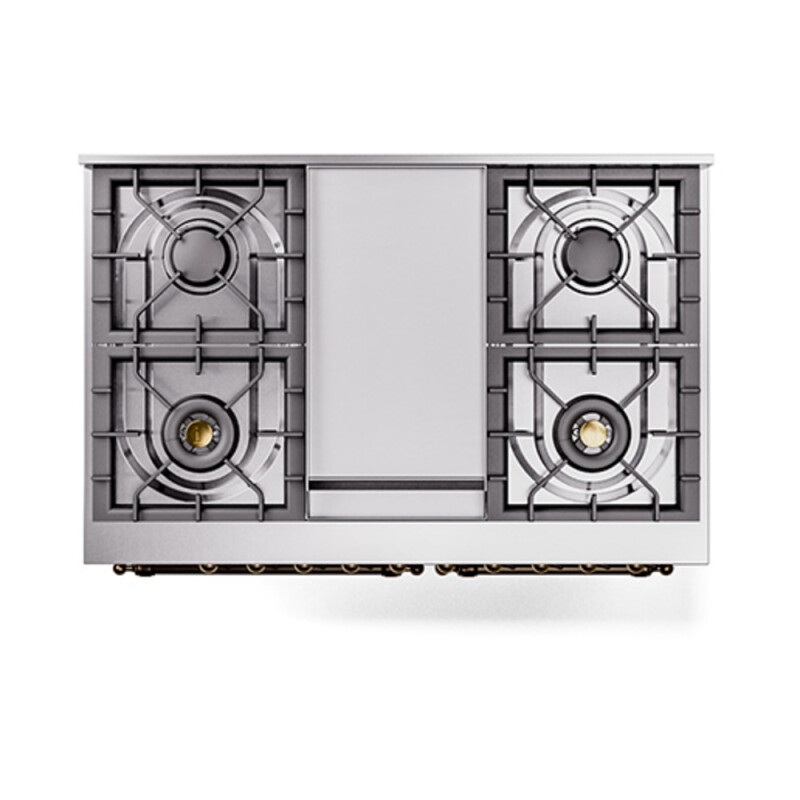 Nostalgie II Noblesse 40″ Dual Fuel Range (Natural Gas, Solid Door, RAL, Burnished) UND40FQNMPRAB