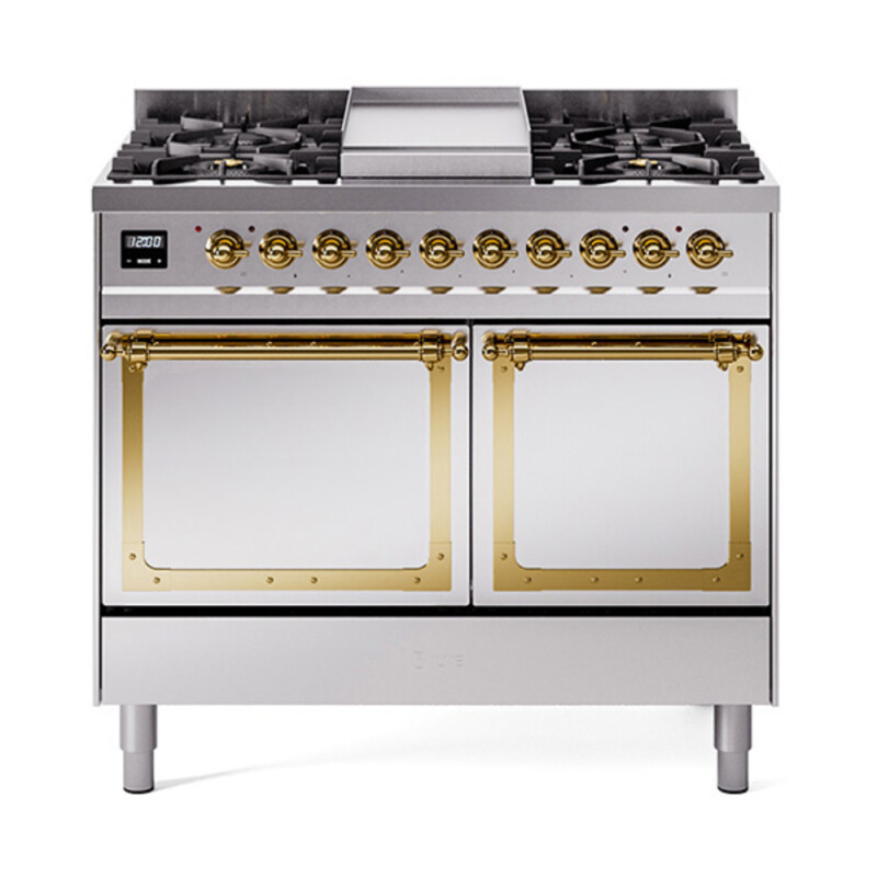Nostalgie II Noblesse 40 inch Dual Fuel Range with 6 Burners UND40FQNMPSSGLP
