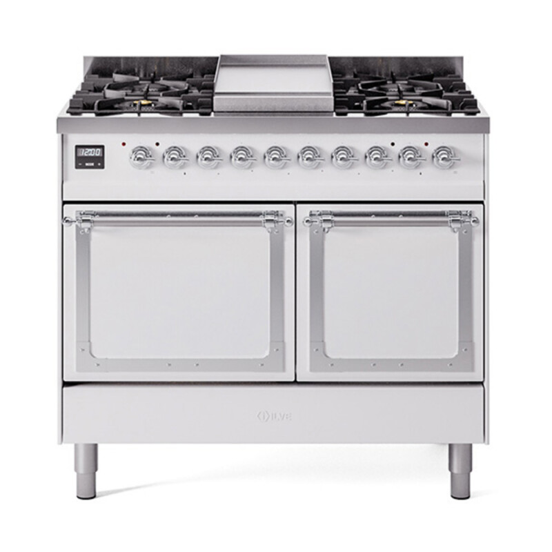 Nostalgie II Noblesse 40 inch Dual Fuel Range with 6 Burners UND40FQNMPWHC