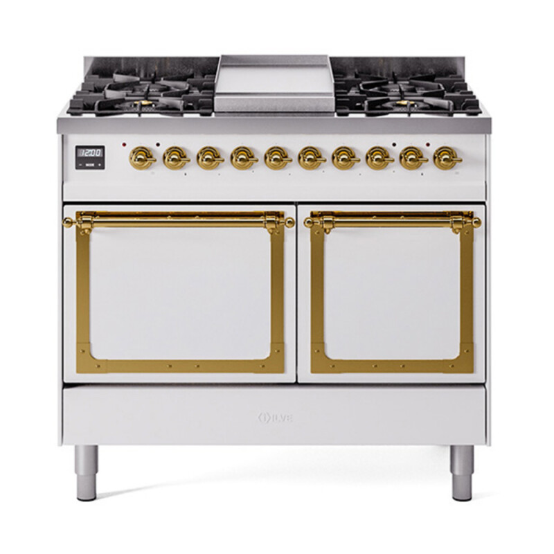 Nostalgie II Noblesse 40 inch Dual Fuel Range with 6 Burners UND40FQNMPWHG