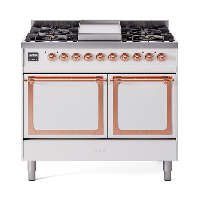 Nostalgie II Noblesse 40 inch Dual Fuel Range with 6 Burners UND40FQNMPWHP