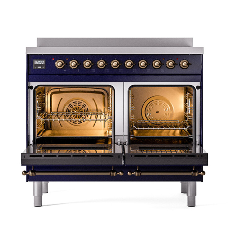 Nostalgie II Noblesse 40″ Induction Range (Triple Glass Door, Midnight Blue, Burnished) UNDI406NMPMBB