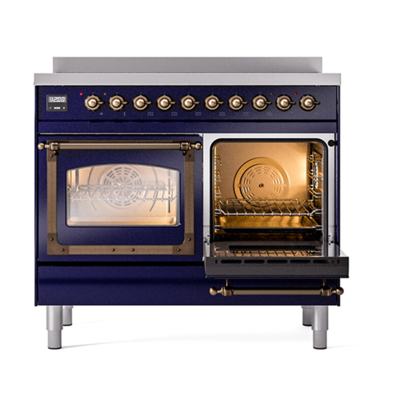 Nostalgie II Noblesse 40″ Induction Range (Triple Glass Door, Midnight Blue, Burnished) UNDI406NMPMBB
