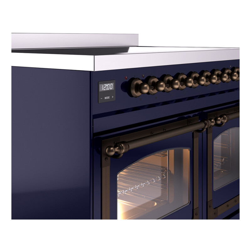Nostalgie II Noblesse 40″ Induction Range (Triple Glass Door, Midnight Blue, Burnished) UNDI406NMPMBB