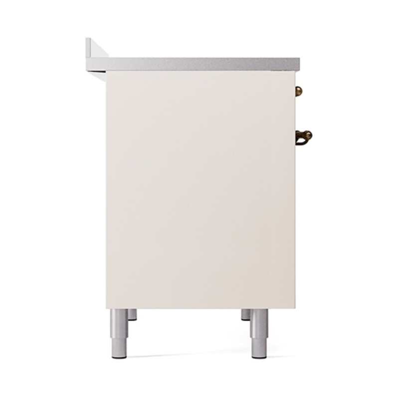 Nostalgie II Noblesse 40″ Induction Range (Solid Door, Antique White, Burnished) UNDI406QNMPAWB