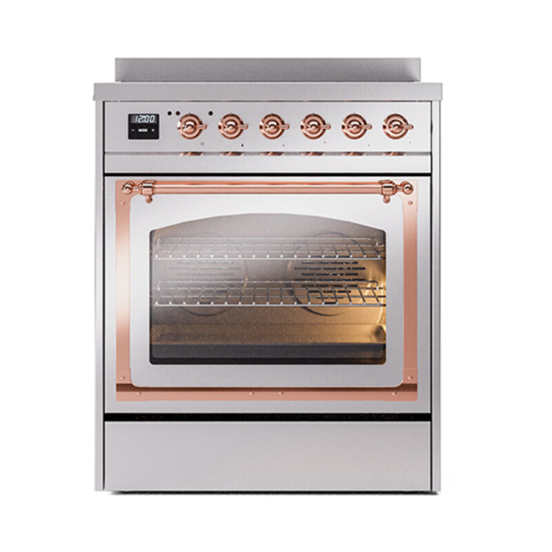 Nostalgie II Noblesse 30″ Induction Range (Triple Glass Door, Stainless Steel, Copper) UNI304NMPSSP