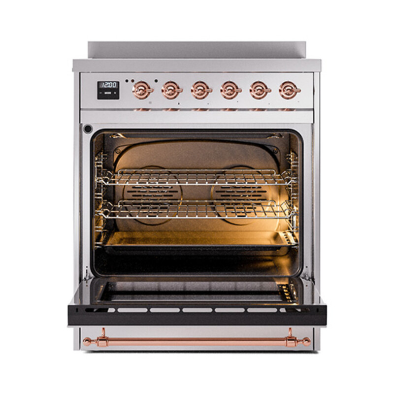 Nostalgie II Noblesse 30″ Induction Range (Triple Glass Door, Stainless Steel, Copper) UNI304NMPSSP