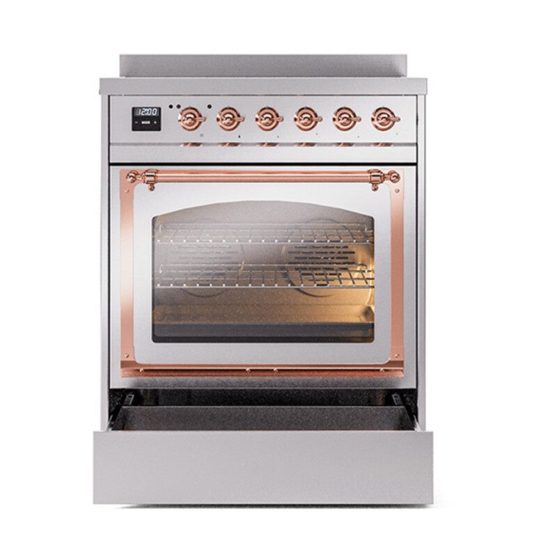 Nostalgie II Noblesse 30″ Induction Range (Triple Glass Door, Stainless Steel, Copper) UNI304NMPSSP