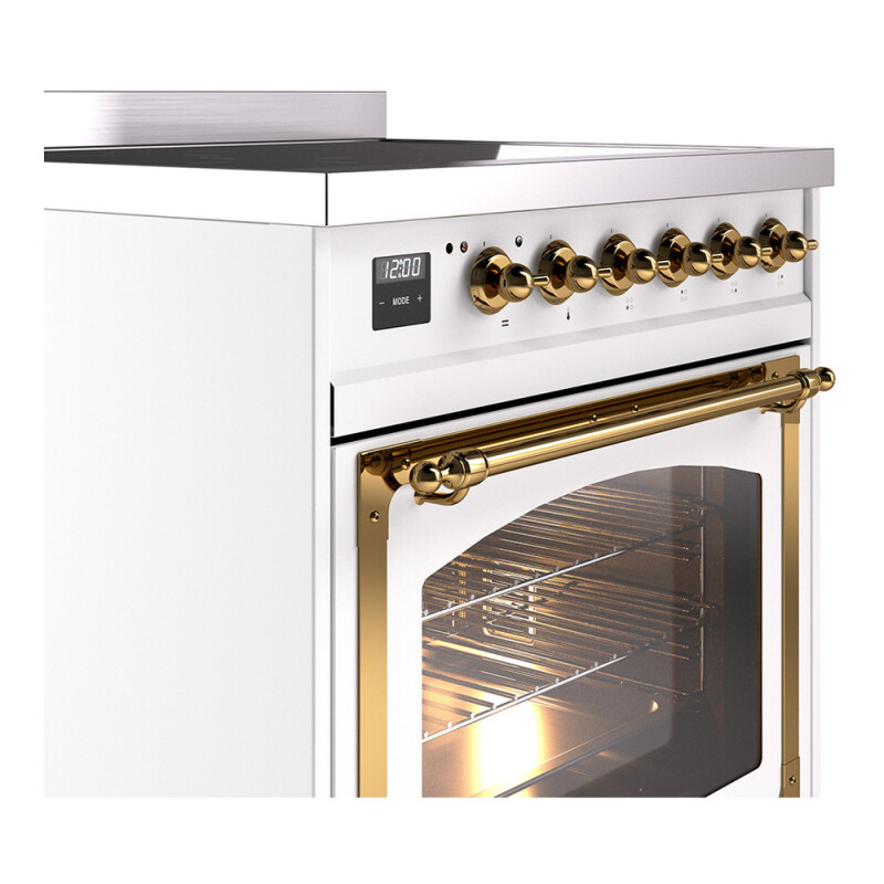 Nostalgie II Noblesse 30 inch Induction Range with 4 Elements UNI304NMPWHG
