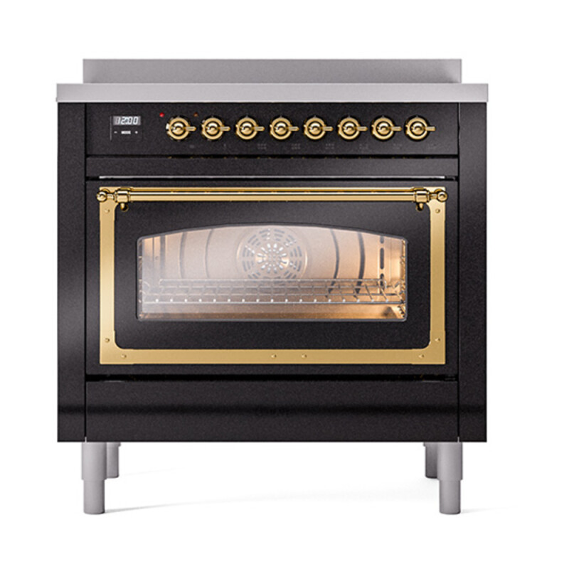 Nostalgie II Noblesse 36 inch Induction Range with 5 Elements UNI366NMPBKG