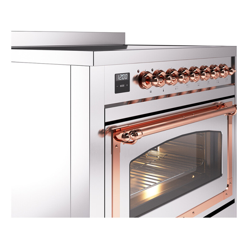 Nostalgie II Noblesse 36″ Induction Range   (Triple Glass Door, Stainless Steel, Copper) UNI366NMPSSP