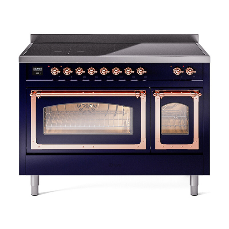 Nostalgie II Noblesse 48″ Induction Range (Triple Glass Door, Midnight Blue, Copper) UNI486NMPMBP