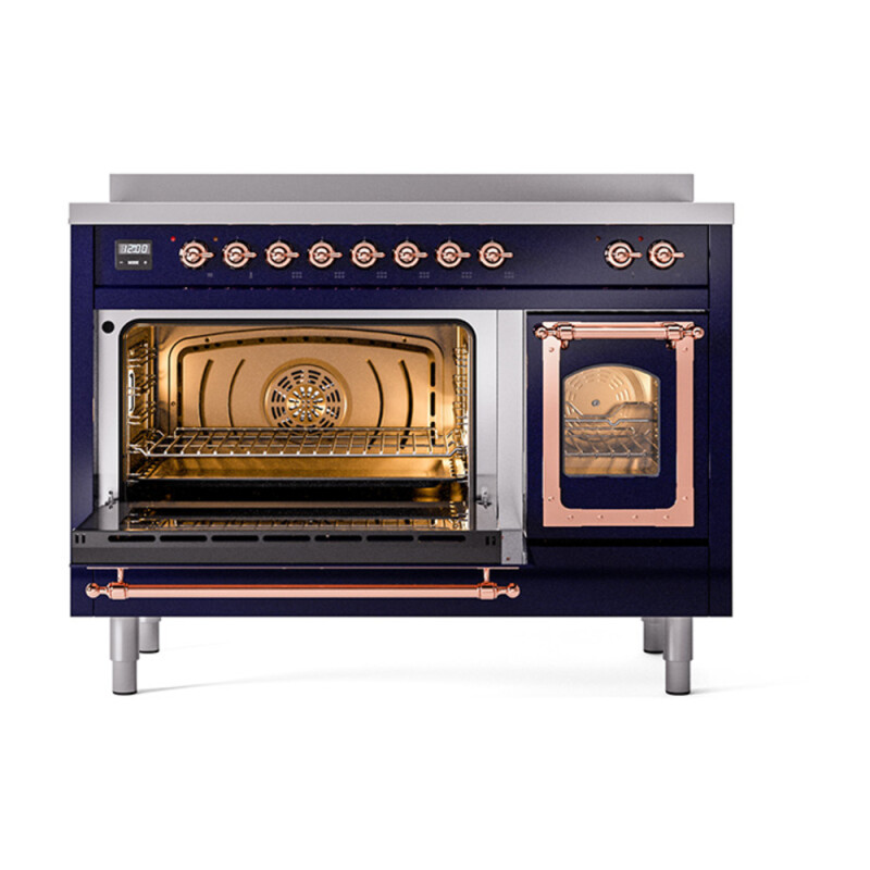 Nostalgie II Noblesse 48″ Induction Range (Triple Glass Door, Midnight Blue, Copper) UNI486NMPMBP