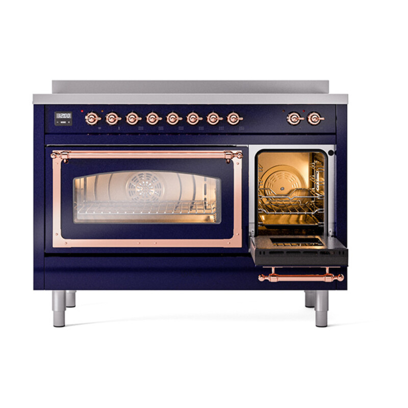 Nostalgie II Noblesse 48″ Induction Range (Triple Glass Door, Midnight Blue, Copper) UNI486NMPMBP