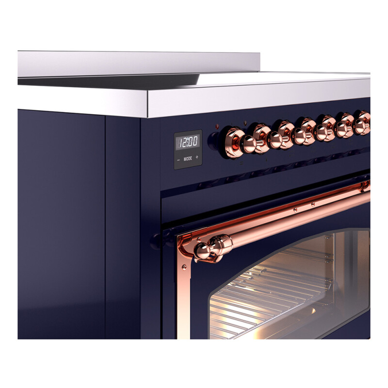 Nostalgie II Noblesse 48″ Induction Range (Triple Glass Door, Midnight Blue, Copper) UNI486NMPMBP