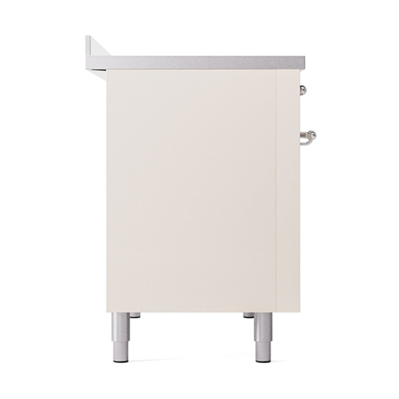 Nostalgie II Noblesse 48″ Induction Range (Solid Door, Antique White, Chrome) UNI486QNMPAWC