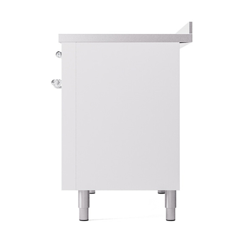 Nostalgie II Noblesse 48″ Induction Range (Solid Door, White, Chrome) UNI486QNMPWHC
