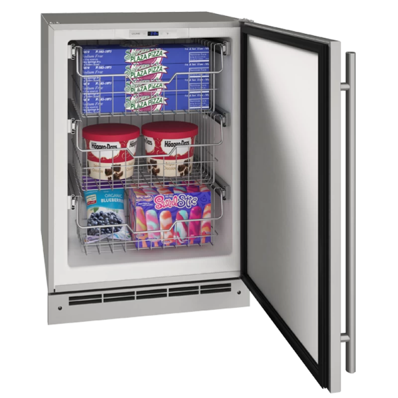 24" Convertible Freezer in Stainless Solid UOFZ124SS01B