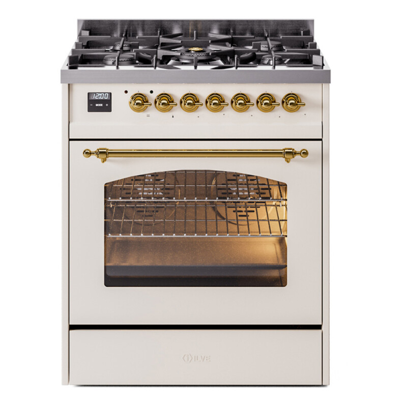 Nostalgie II 30 inch Dual Fuel Range with 5 Burners UP30NMPAWG