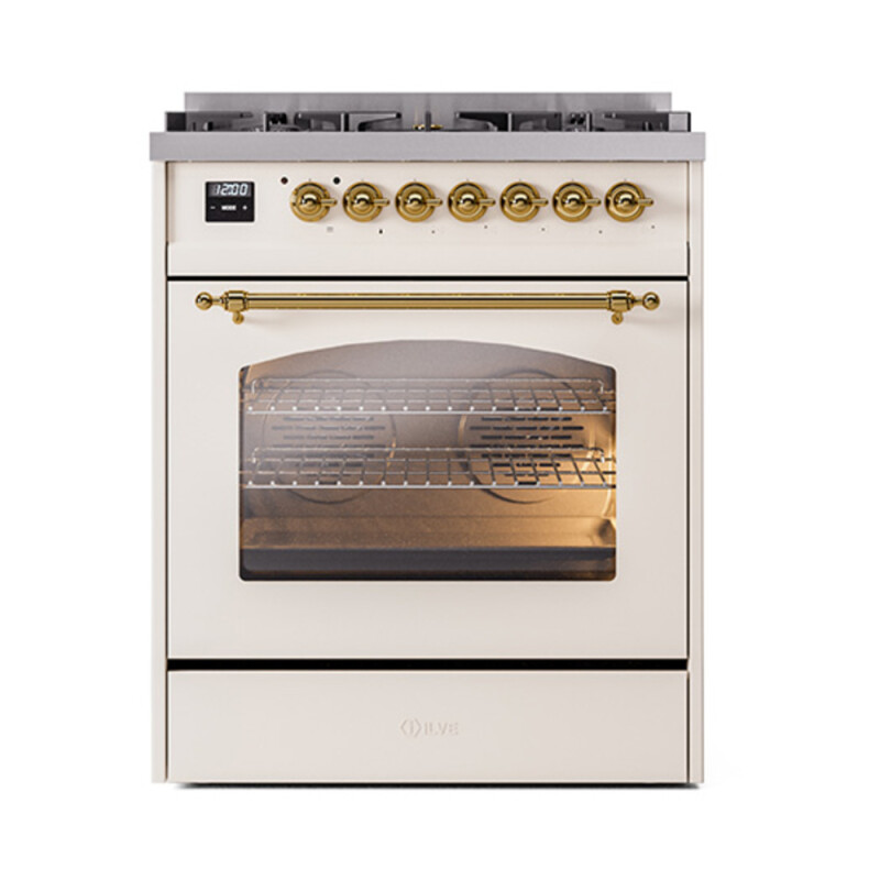Nostalgie II 30 inch Dual Fuel Range with 5 Burners UP30NMPAWG