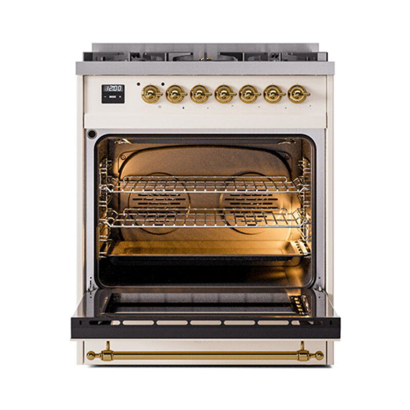 Nostalgie II 30 inch Dual Fuel Range with 5 Burners UP30NMPAWG