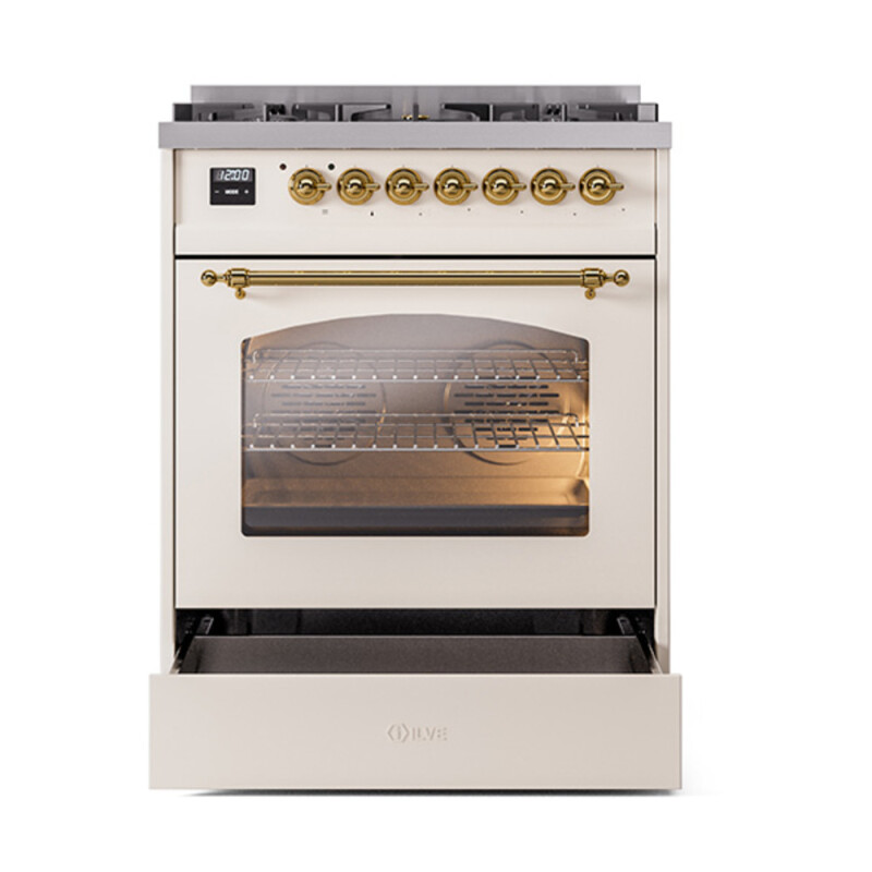 Nostalgie II 30 inch Dual Fuel Range with 5 Burners UP30NMPAWG