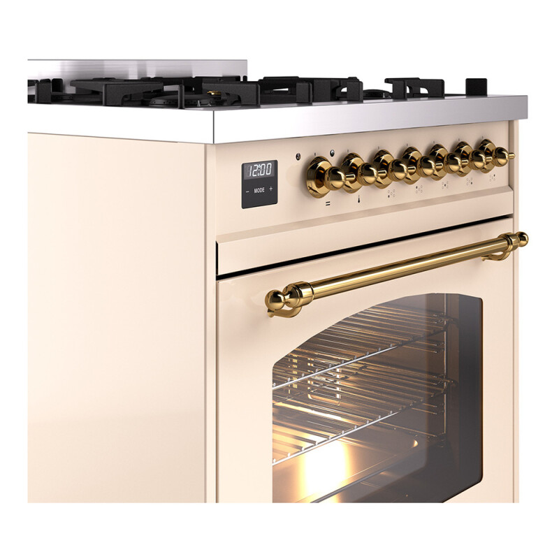 Nostalgie II 30 inch Dual Fuel Range with 5 Burners UP30NMPAWG