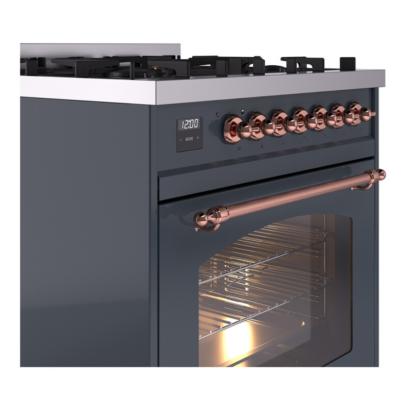 Nostalgie II 30 inch Dual Fuel Range with 5 Burners UP30NMPBGPLP